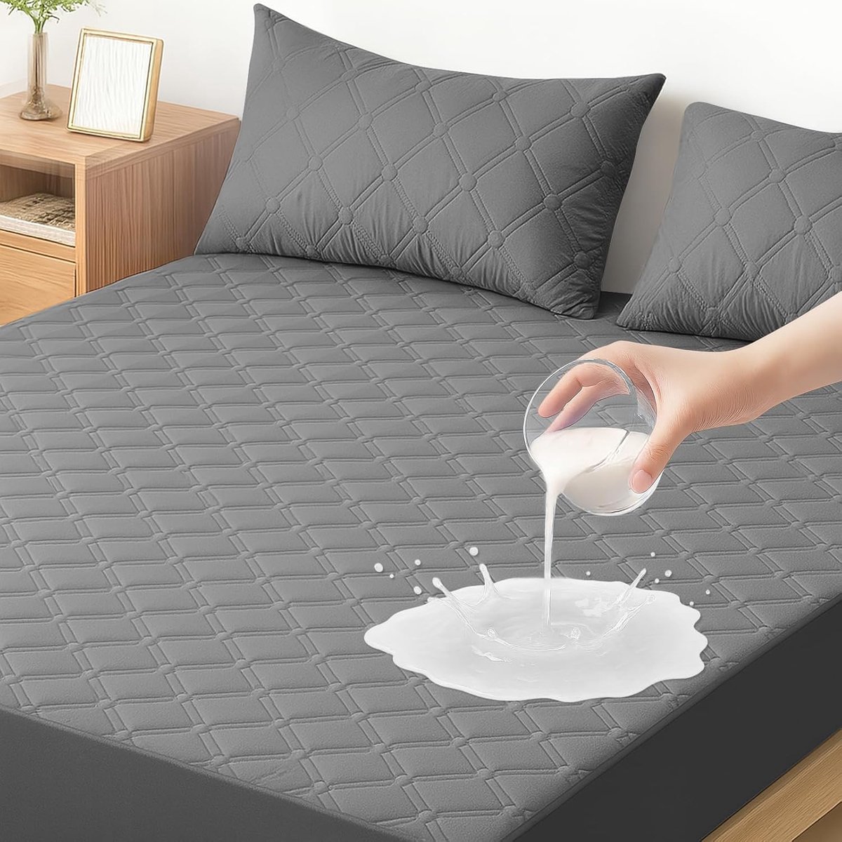 SnelShoppen - Waterproof Matrasbeschermer 180x200 CM, Hypoallergene Matrasbeschermer tot 30cm, Anti Allergie, Zacht en Ademend, Extra Diep, Duurzaam e