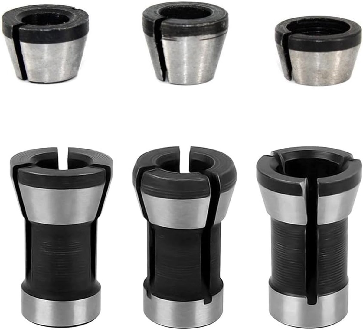 SnelShoppen - 6 Pcs Adapter Klemmen voor Frezen, 6 mm 6.35 mm 8 mm Boorhouder voor Freesmachine, Boorhouder voor Elektrische Router