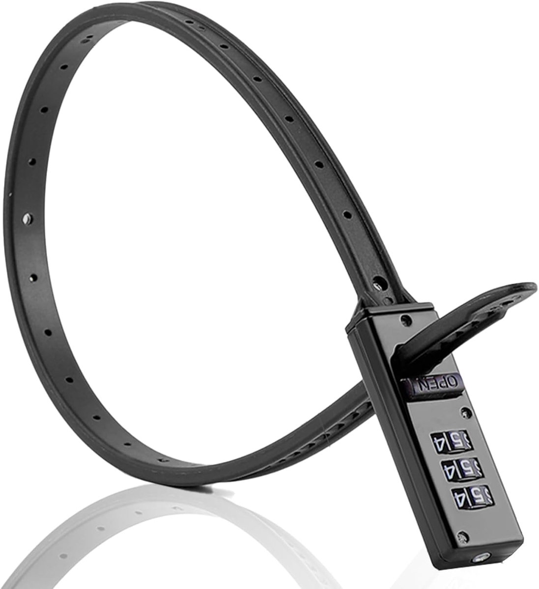 SnelShoppen - Fietsslot met Code, Diefstalbeveiliging voor Fiets, Scooter, Helm, Kruiwagen - 56 cm, Zwart, Draagbaar, Veilig, Stevig, Voor Boodschappe