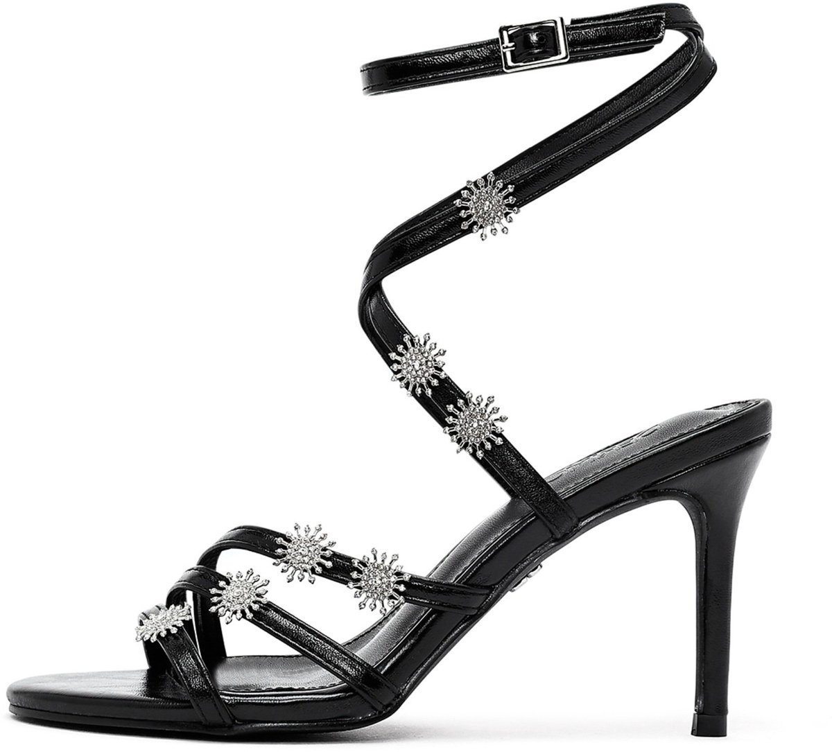 DERIMOD Heeled Sandals Imitation Leather Heeled Sandals