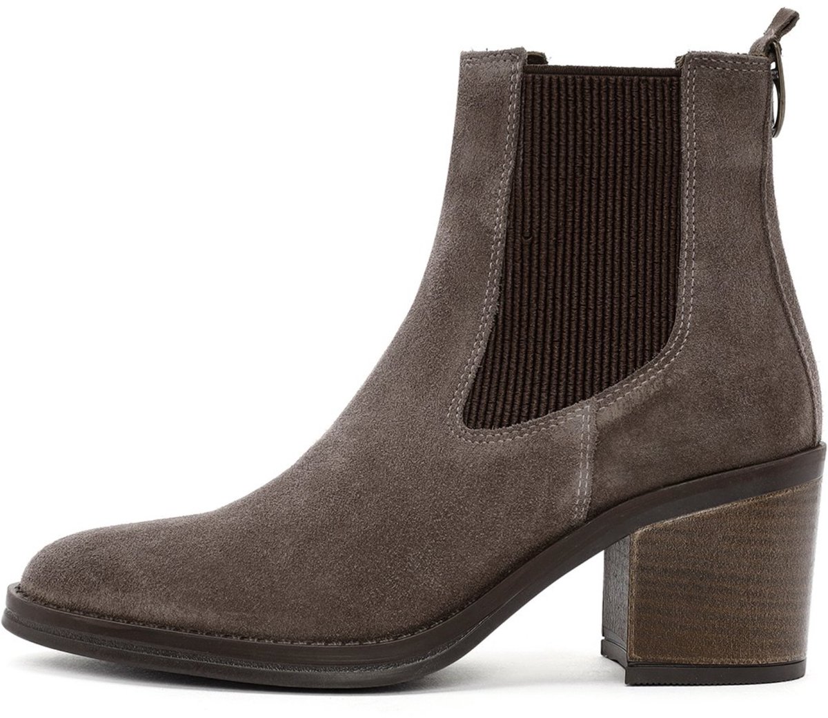 DERIMOD Cowboy Boots Suede Leather Heeled Cowboy Boots