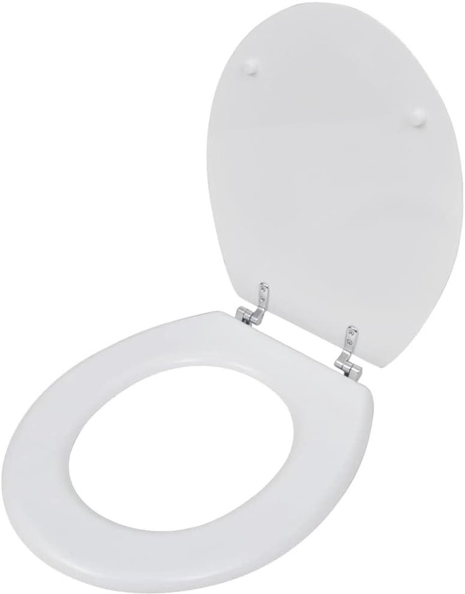 Toiletbril - WC bril zitting - Badkamer inrichting - Universeel verstelbaar - 45 x 36 cm - Wit
