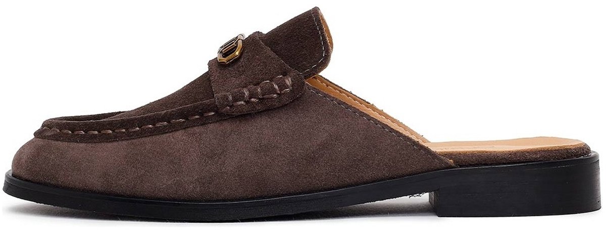 DERIMOD Mules Suede Leather Mules