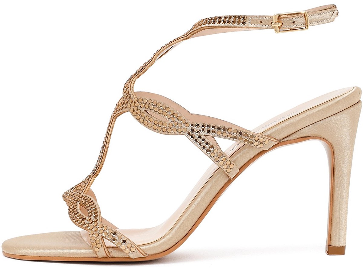 DERIMOD High Heel Sandals Imitation Leather High Heel Sandals