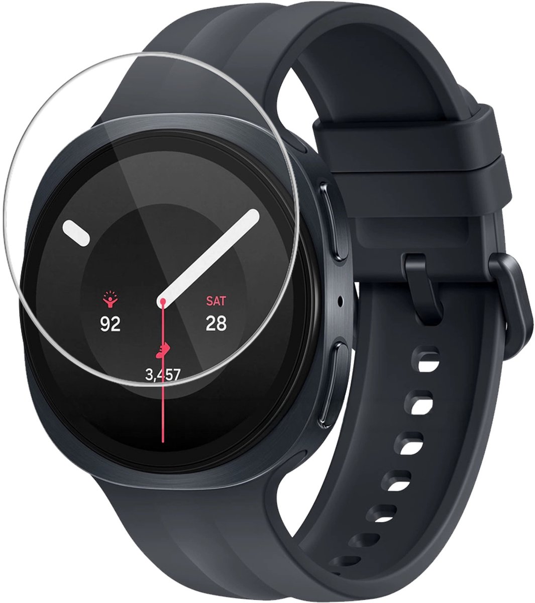Screenprotector - Geschikt voor Samsung Galaxy Watch 9 (40 mm) - Extra Sterk - Tempered Glass - Gehard Glas - Beschermglas Screen Cover - Bescherm Protector voor Smartwatch