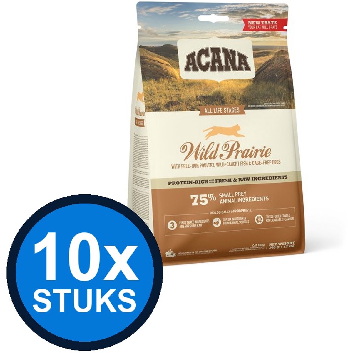 Acana Acana - Highest Protein Cat wild prairie chicken, turkey & lake fish 340gr - Kattenvoer - 340 g