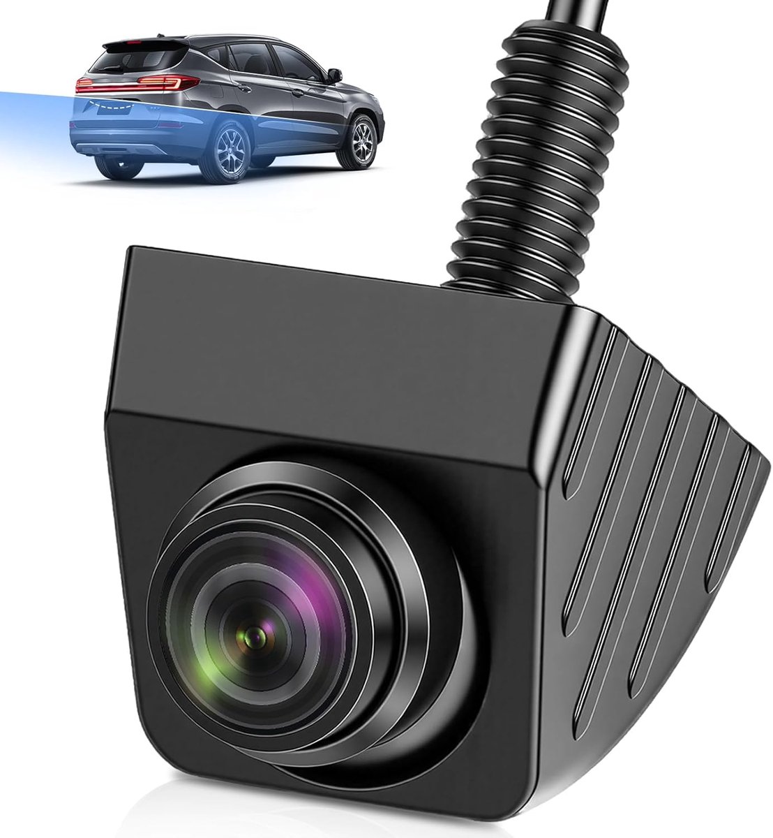 SnelShoppen - 180° Achteruitrijcamera AHD 1080P, 360° draaibaar, OEM stijl voor verborgen installatie, Waterproof IP69 voor auto, SUV's en privévoertu