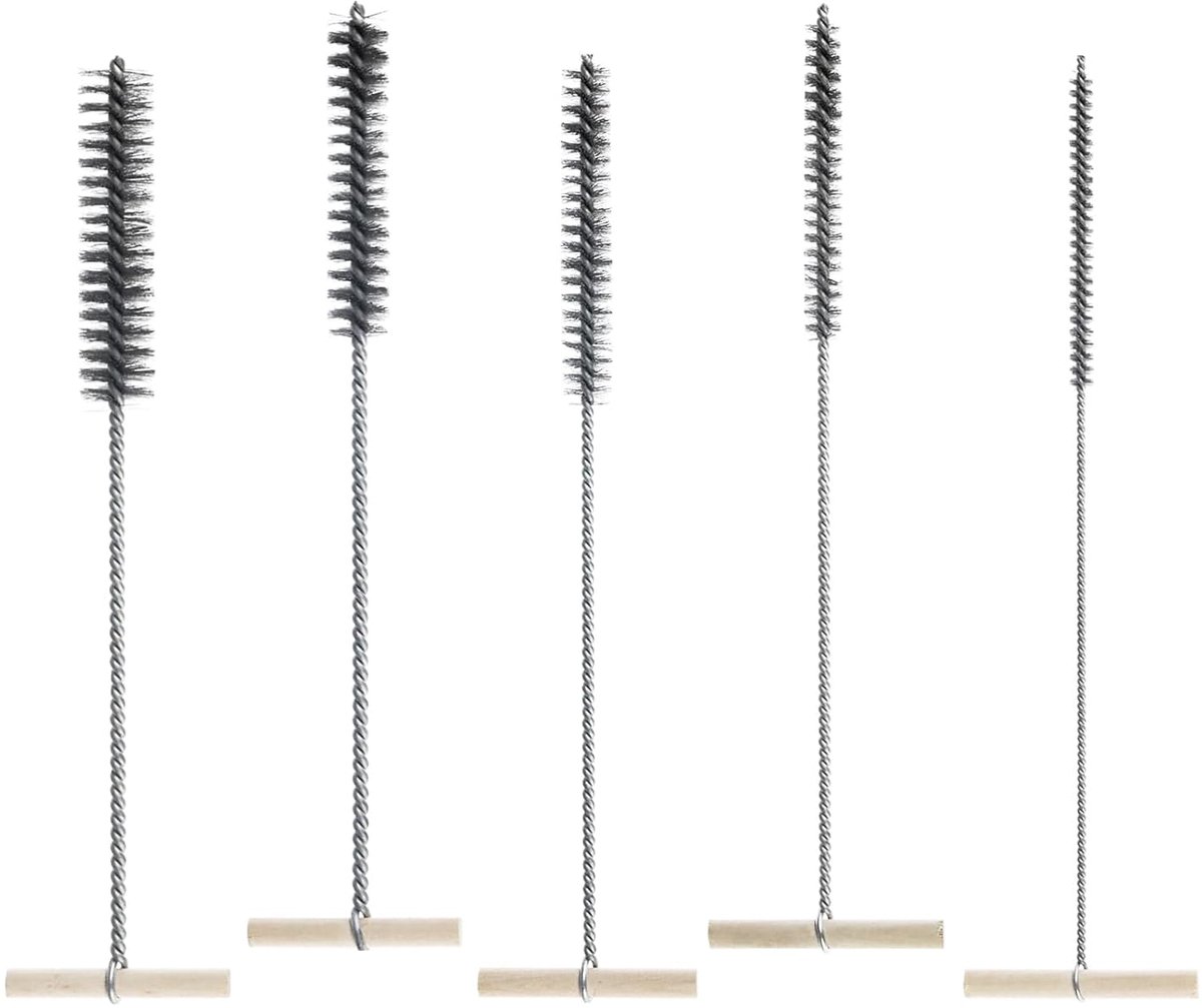 SnelShoppen - 5-delige boorborstel set 8mm/12mm/16mm/20mm/25mm, roestvrij staal, buisborstel voor impactboormachines, efficiënt voor het reinigen van