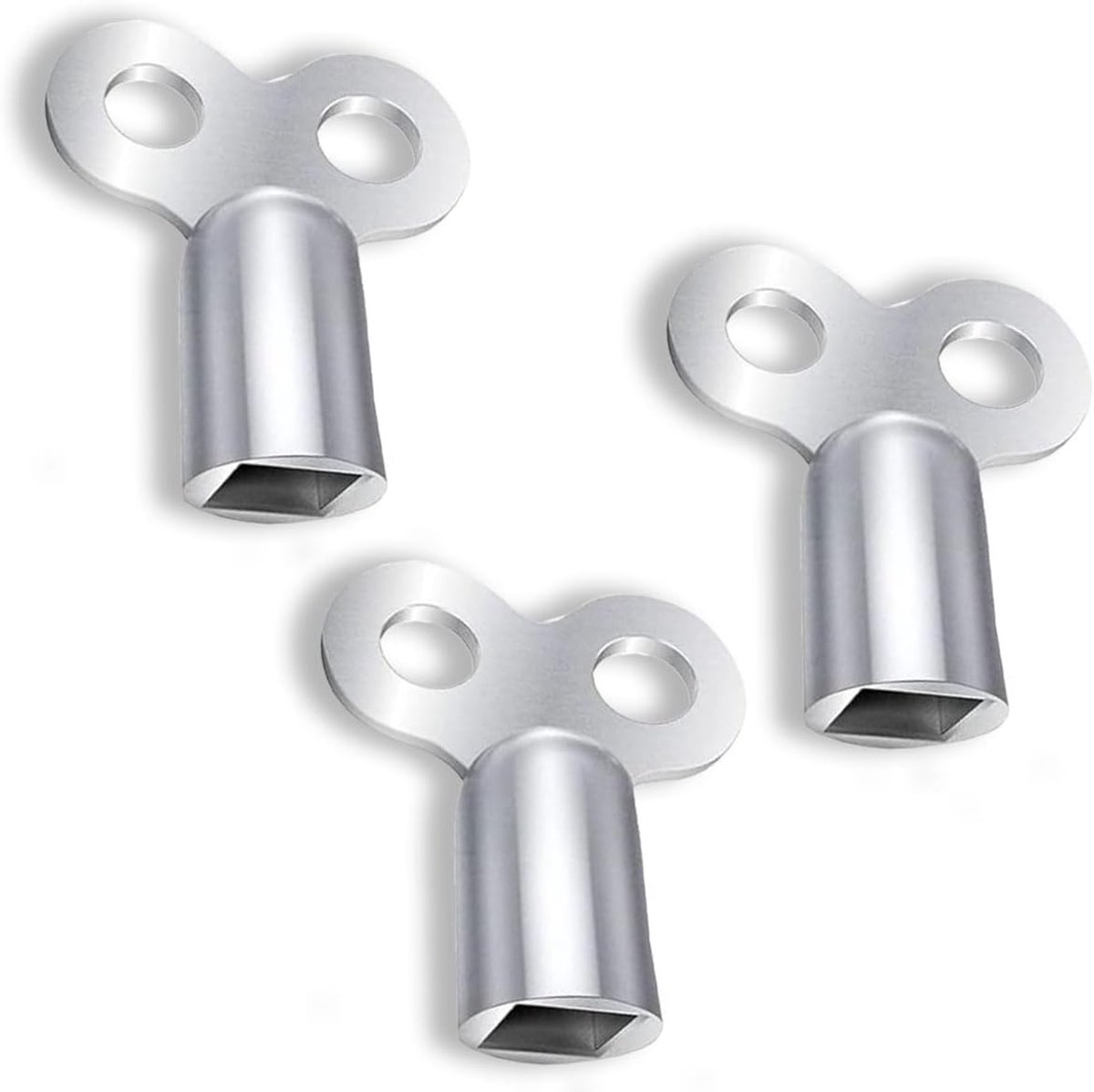 SnelShoppen - 3x Radiatorsleutel Universeel - Ontluchtingssleutel voor CV en Radiator - Vierkante Sleutel voor Ontluchten Verwarming - Metaal - Effici