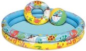 Kinder opblaas zwembad 122 x 20 cm - Inclusief reparatieset, strandbal en zwemband - Kinderbad - Opblaasbare zwembad