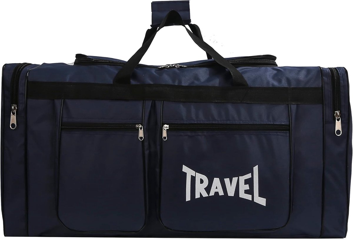SnelShoppen - 100L Vouwbare Reisduffel Bagage Sporttas met Schoencompartiment, Licht en Waterproof, Grote Capaciteit, Unisex, Blauw