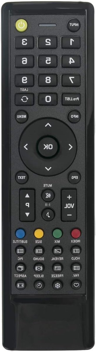 Vervang Afstandsbediening - Universele Controller - TV Bediening - Geen Installatie Nodig - 10 Meter Bereik - Zwart