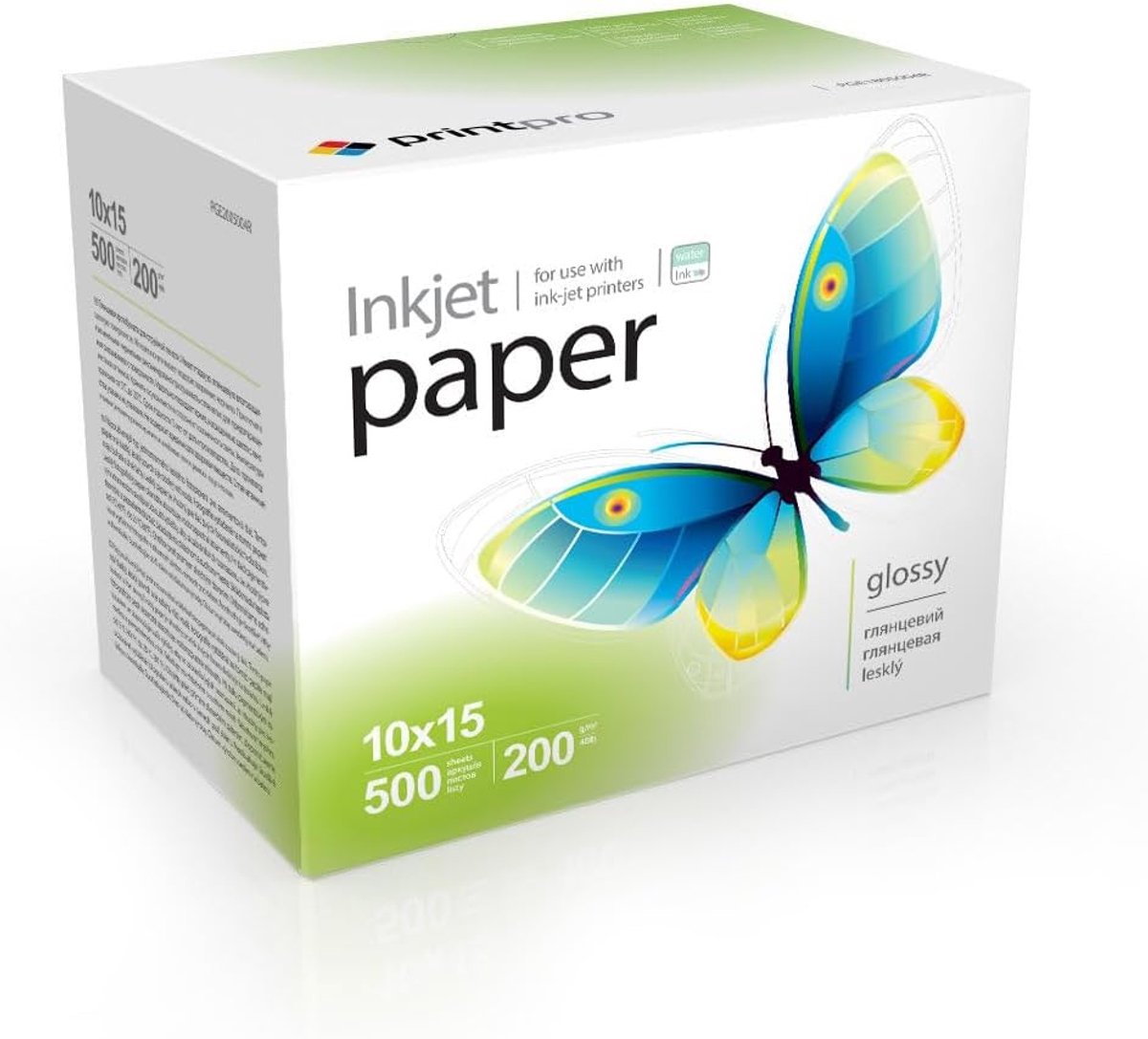 SnelShoppen - PrintPro Photo Paper 10 x 15 cm, 200 g/m², 500 Vellen, Glanzend Fotopapier voor Inkjet Printers, Perfect voor Fotoafdrukken en Postkaart