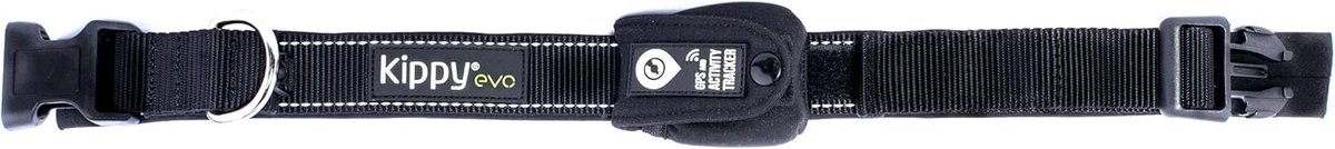 SnelShoppen - Hondenhalsband voor kleine honden met GPS vakje - Kippende EVO reflecterende draad - Gevoerde en comfortabele halsband - Waterdichte en