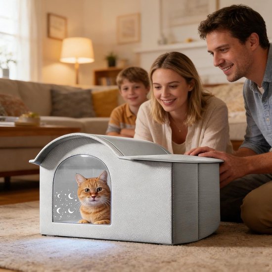 Verkoelend Hondenhok - Kattenverblijf Puppy Tent - Huisdier Koelte - Dubbel Koelsysteem - 47x35x40cm - Veelkleurig — afbeelding 2