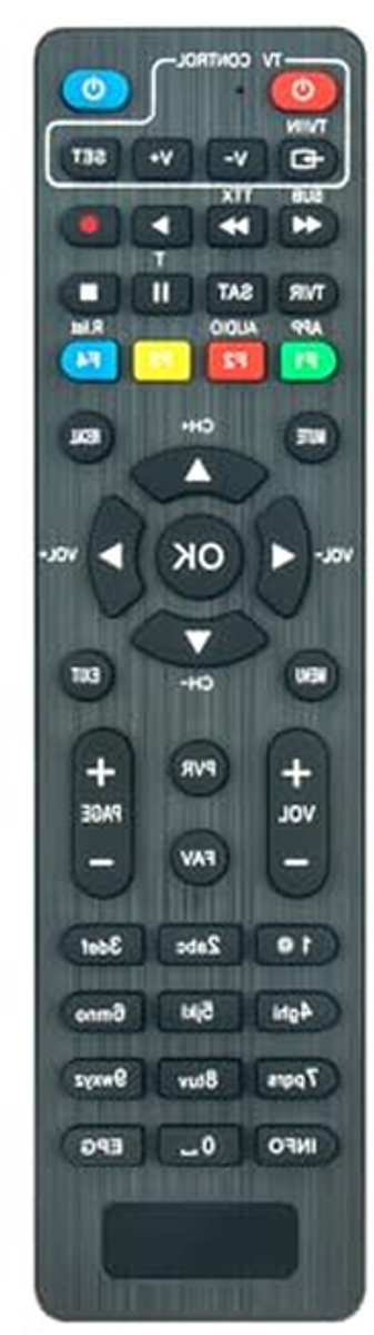 Afstandsbediening Vervangen - Universele Bediening - TV Bediening - Direct Gebruiksklaar - 16 x 4 x 1 cm - Zwart