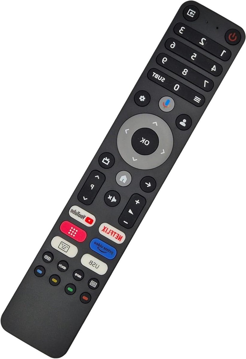 Afstandsbediening - Universeel Bediening - TV Bediening - Geen spraakfunctie - 1 stuk - Zwart