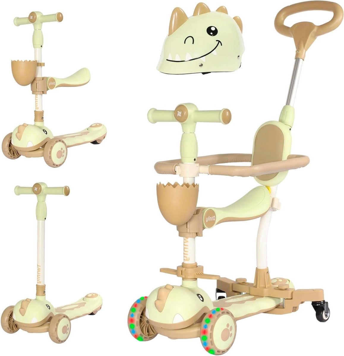 Kinderstep - Loopfiets Driewieler - Buiten Spelen - 3-in-1 Evoluerend - Tot 30 kg - Groen