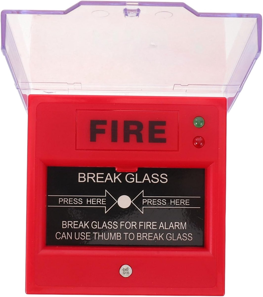 Handmatige Alarmknop - Noodschakelaar - Brandmelding - Elektrisch Onafhankelijk - 9.1D x 10.3W cm - Rood