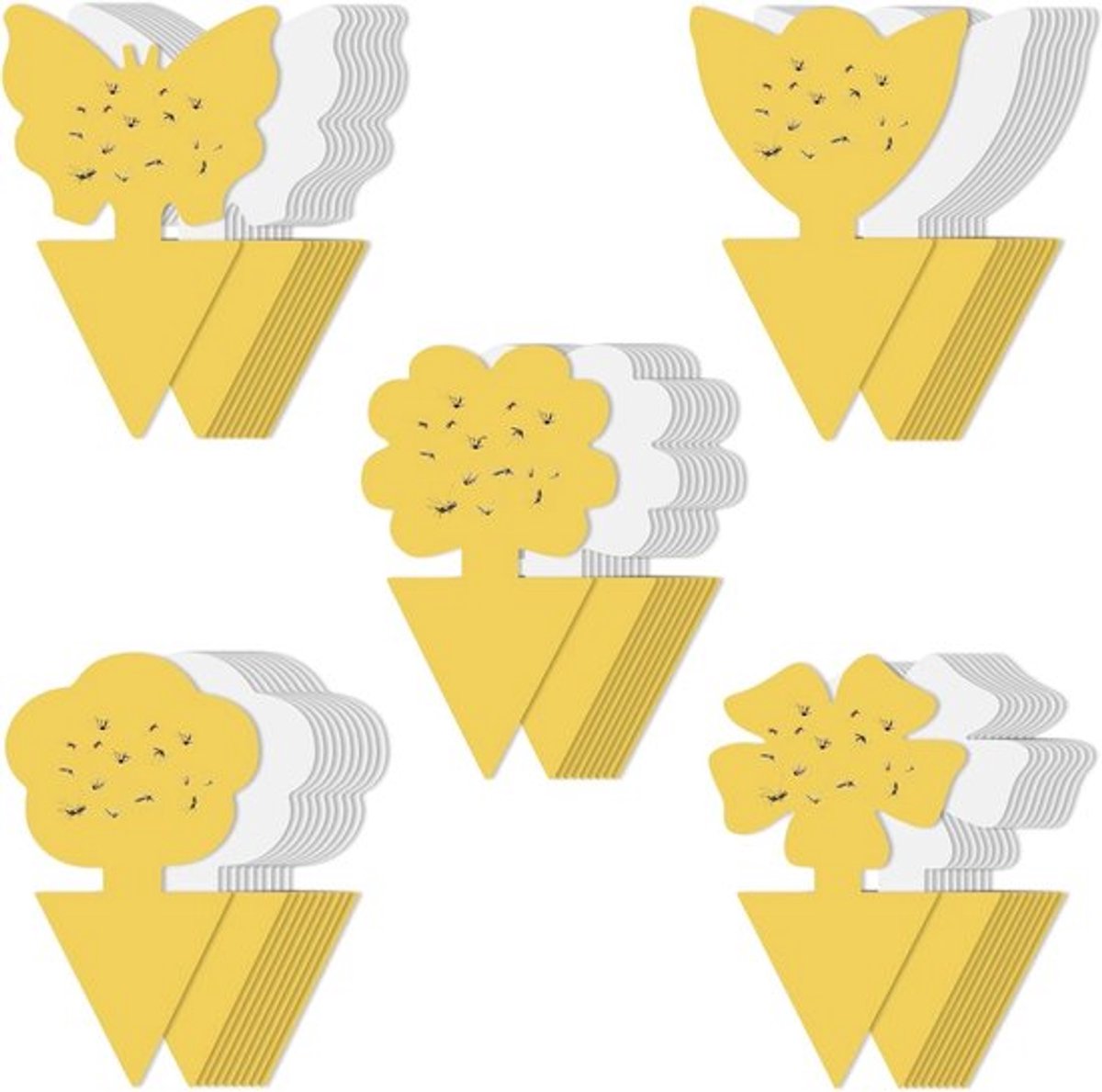 Allecto Plus - Stickers tegen Rouwmuggen voor Kamerplanten - 50 stuks