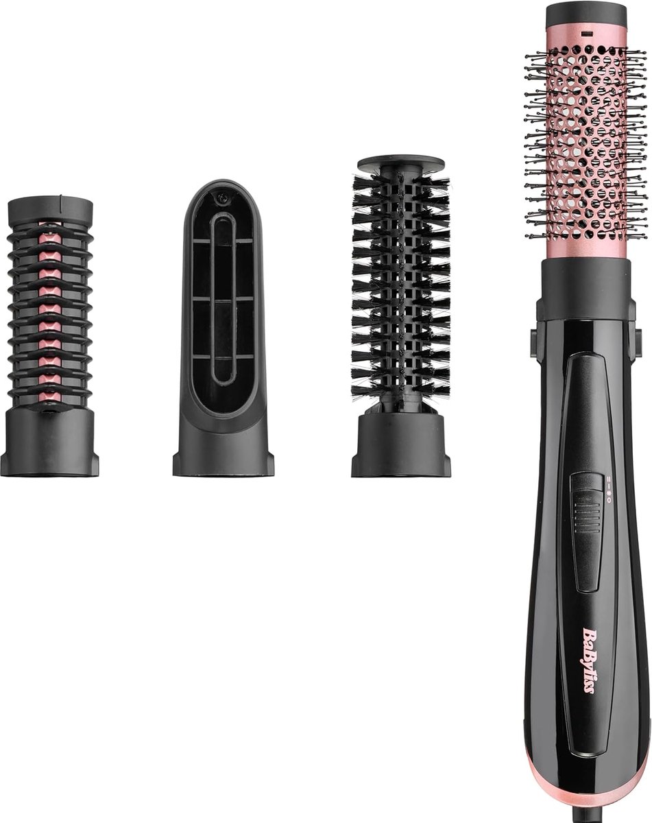Heteluchtborstel - Haarstylingsborstel - Haar Föhnen - 4-in-1 Styling Tool - 1000W - Zwart