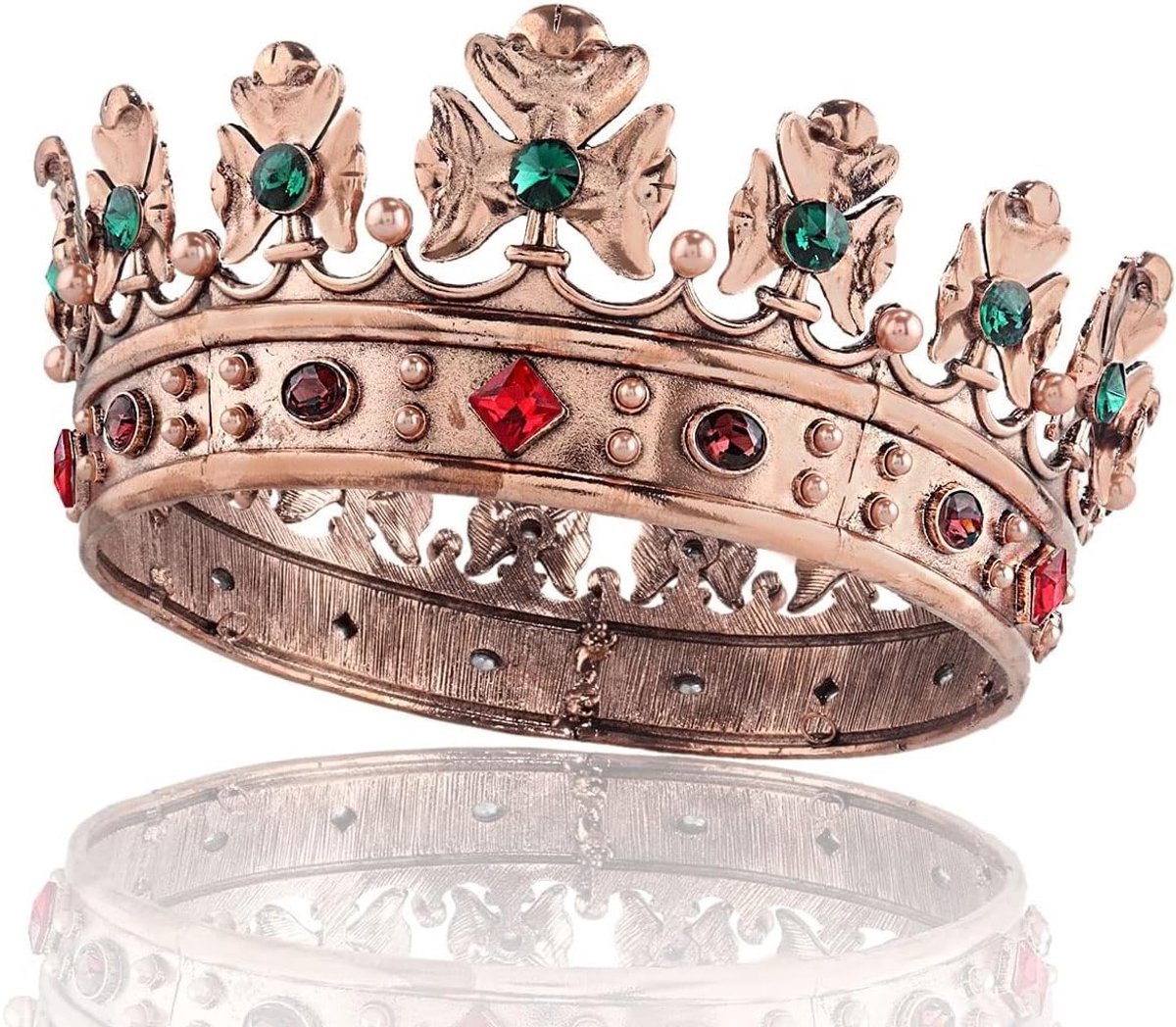 Koninklijke Barokke Haar Kroon voor Mannen - Metalen Prins Kroon voor Feestjes, Cosplay en Quinceañera Accessoires