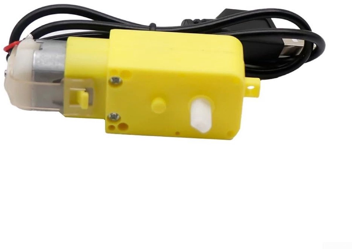 Motor Met Tandwielen - Gelijkstroom Motor - Robotica Automatisering - Gietijzeren Tandwielen - 2 Stuks - Grijs