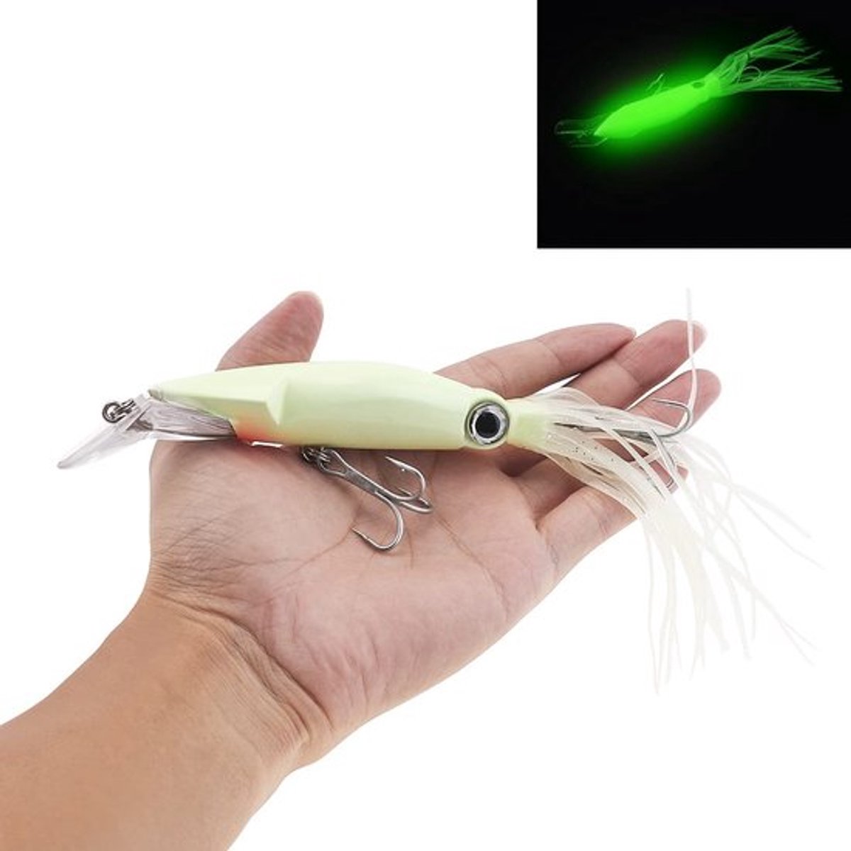 Dailygoods- Kunstaas 14 cm - Octopus/Octopus Snoek - Kunststof - Lichtgevend