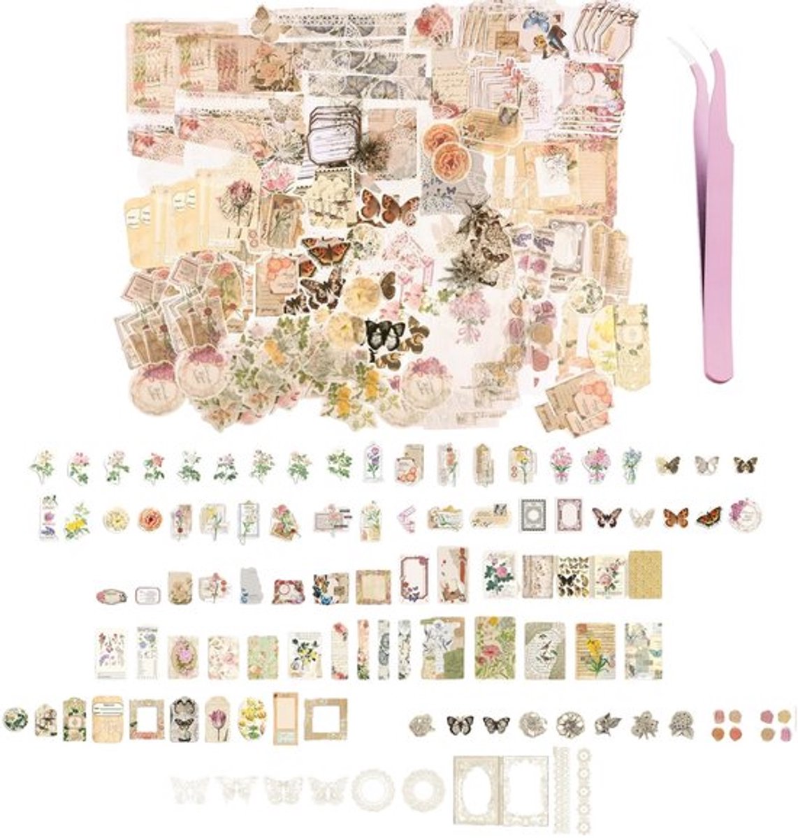 NTHProducts - Scrapbooking Vintage Sticker - Retro Journaling Material - Unieke