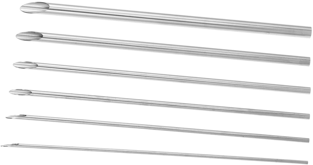 Keramische Perforator - Kleigereedschap Set - Nauwkeurig Gaten Maken - Duurzaam Roestvrij Staal - 6 Stuks - Zilver