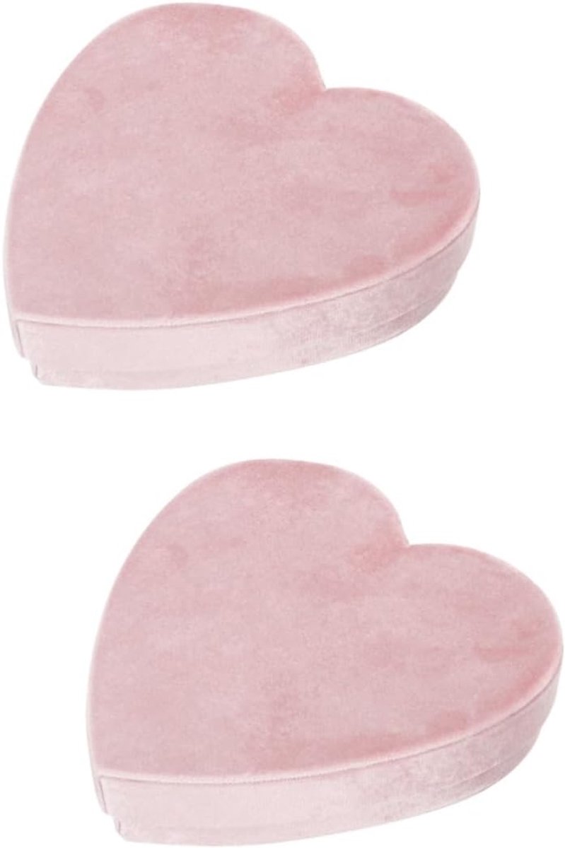 Harten Sieradendoos - Opberger Ringen - Veilig Opbergen - Zachte Voering - Compact Formaat - Roze