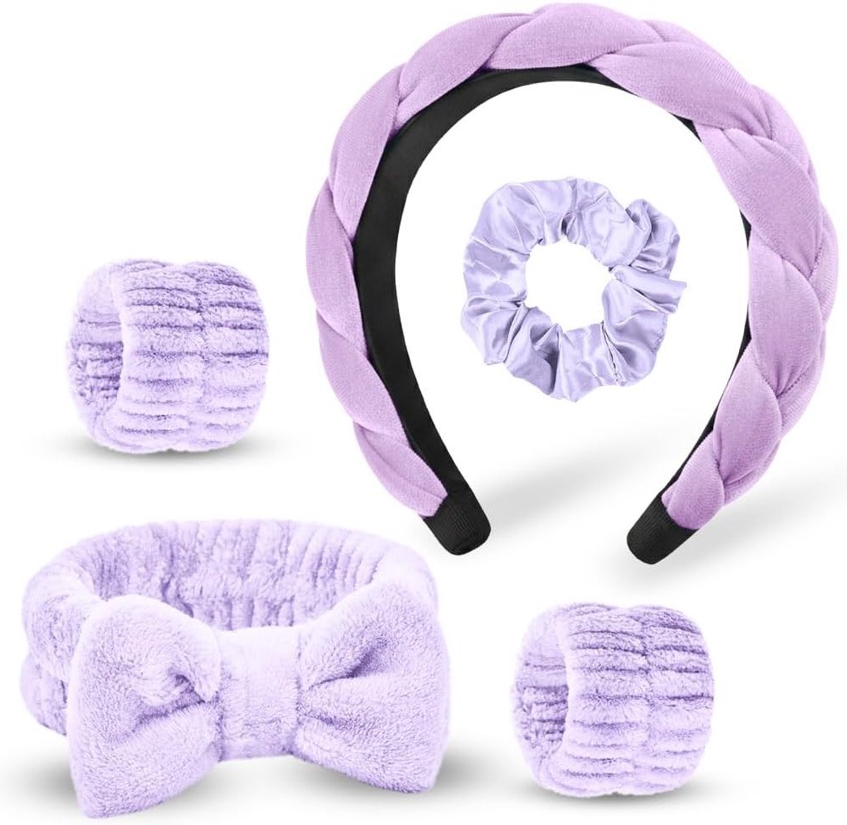 Set van 5 Hoofddoeken voor Spa en Schoonheidsverzorging - Ideaal voor Gezichtsreiniging, Make-up en Douche