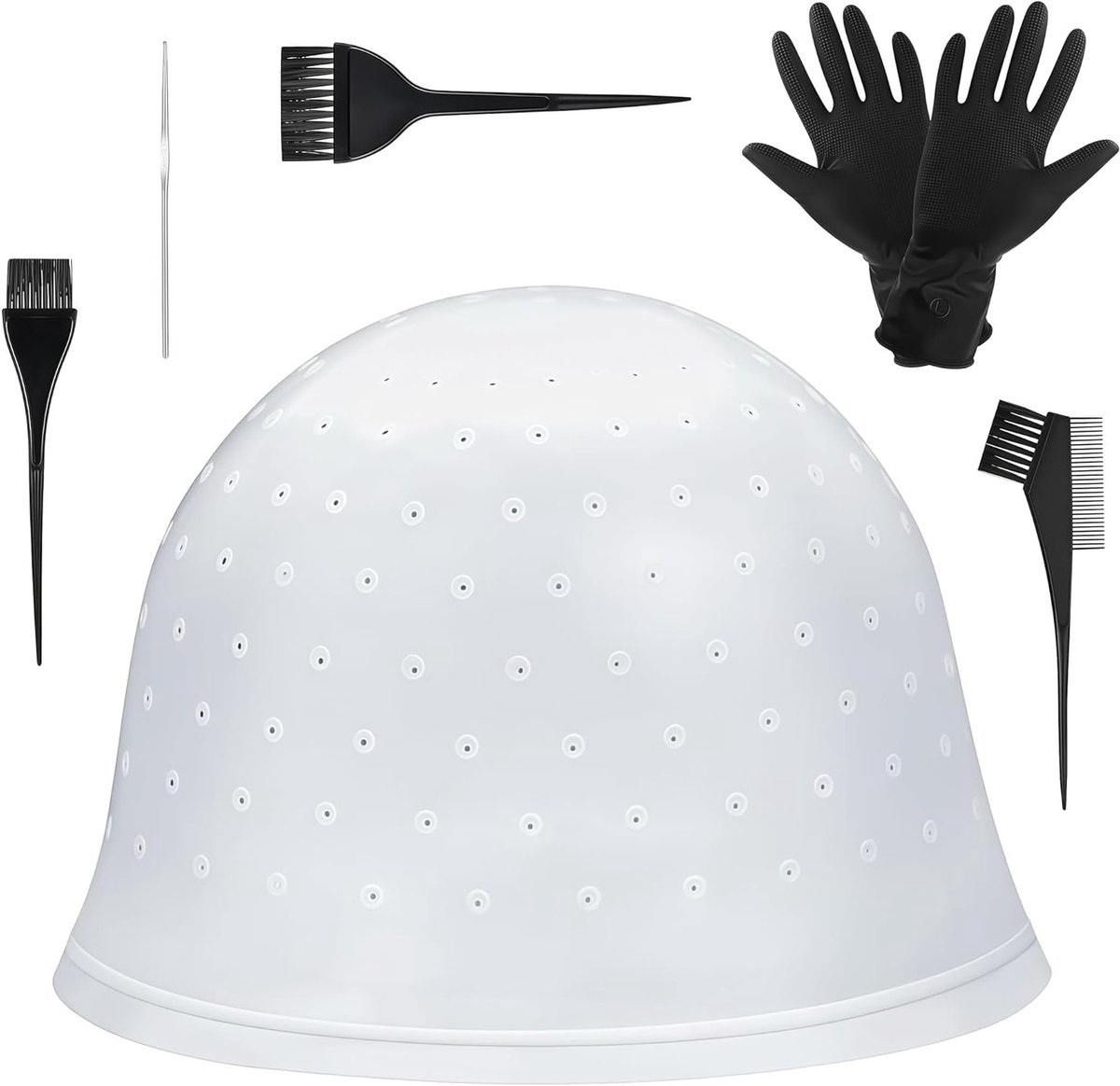 Highlight Cap Set met Penselen en Haaknaald voor Haar Verven - Perfect voor Streepjes, Kleurtechnieken en Haarstyling voor Vrouwen en Meisjes