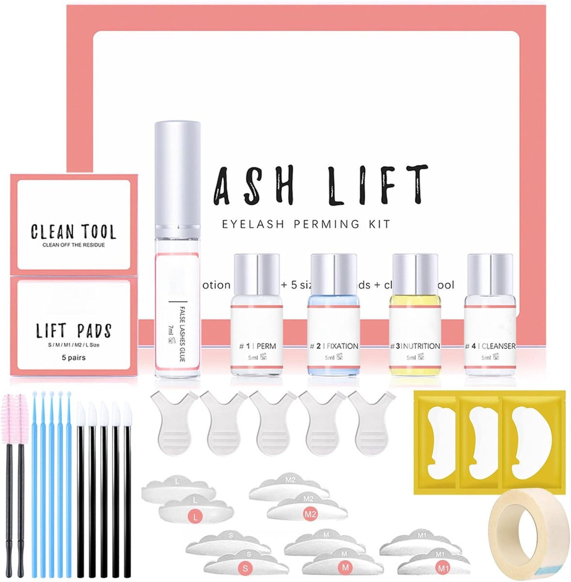 Wimperliftingset - Wimperkrul Kit - Natuurlijke Wimpers - Langdurig Resultaat - Complete Set - N.v.t.