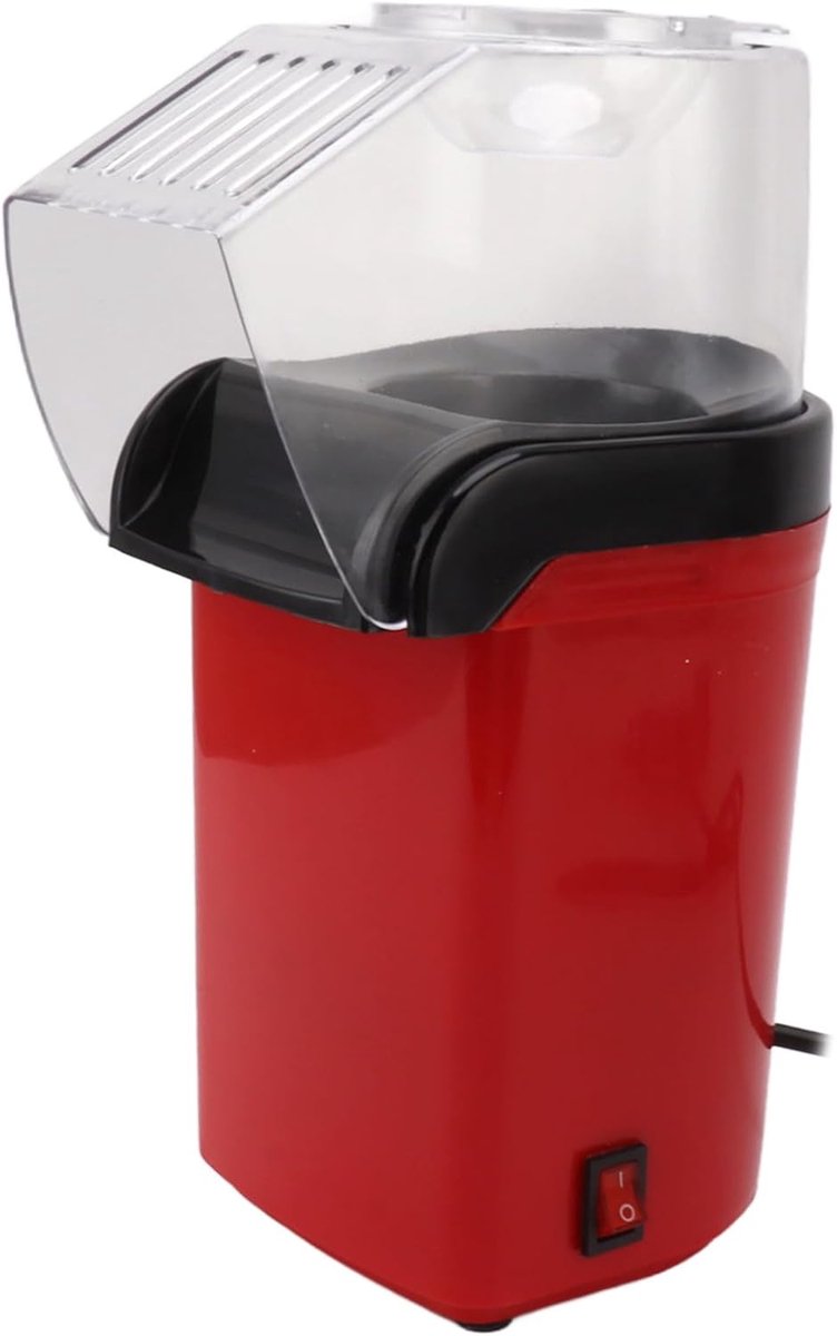 Elektrische Popcornmachine - Mini Popper - Thuis Snacks Maken - Snel & Eenvoudig - 1200 W - Rood