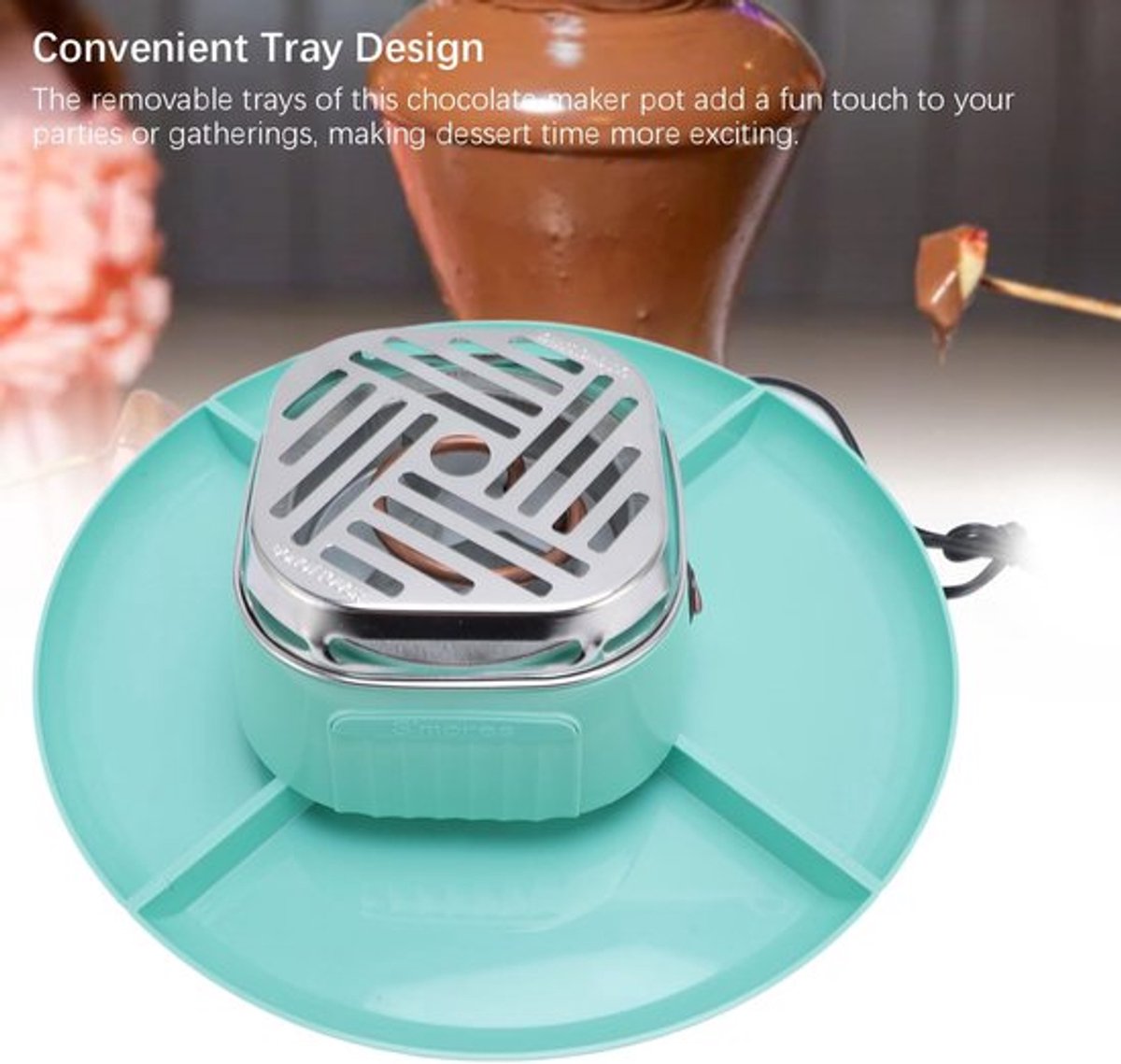 Elektrische s'mores maker tafelmodel, verstelbaar