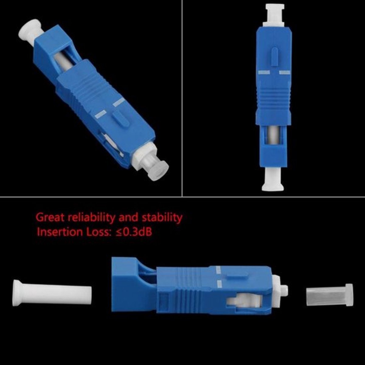 Golden crown - Fiber Optic Adapter - SC naar LC - Singlemode Hybride Optische