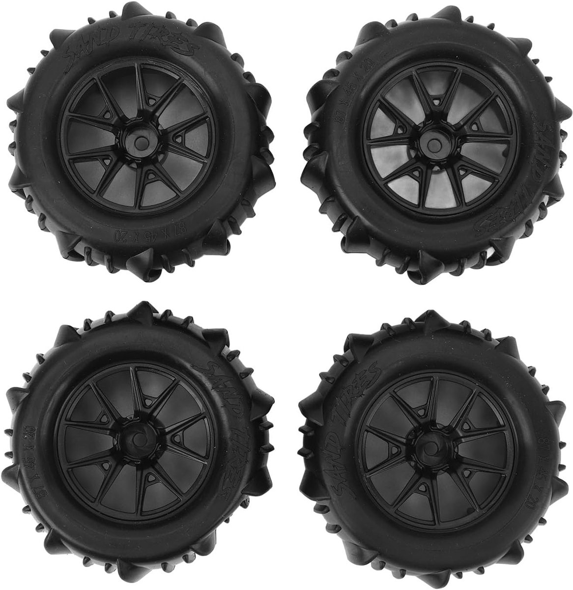 RC Wiel Banden - Banden Set - RC Auto Rijden - Duurzaam Rubber - 85mm Diameter - Zwart