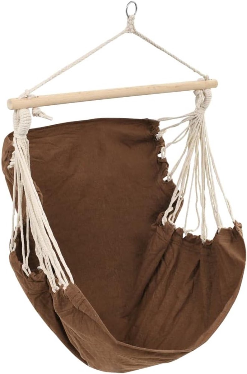 Hangmat - Schommeldoek - Buiten Ontspannen - Sterk Polyester Katoen - 185 x 125 cm - Bruin