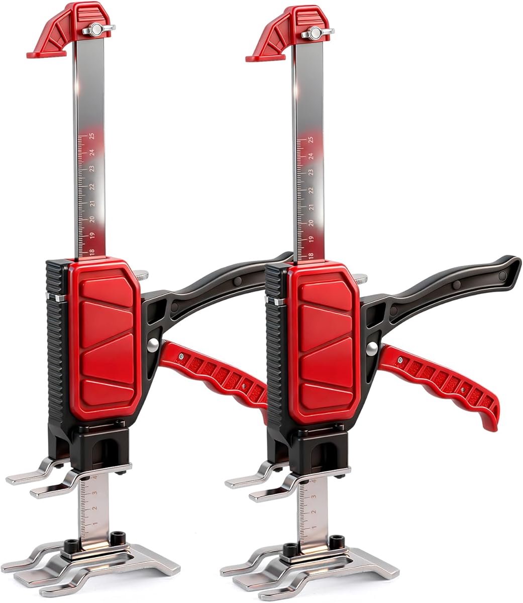 Montagelift Set van 2 - Handmatige Deur- en Plaatlifter - 125 kg Draagvermogen per Stuk - Hefhoogte tot 20 cm - Verstelbaar en Gecontroleerd Dalen - Voor Deuren, Kasten, Tegels en Plaatmateriaal