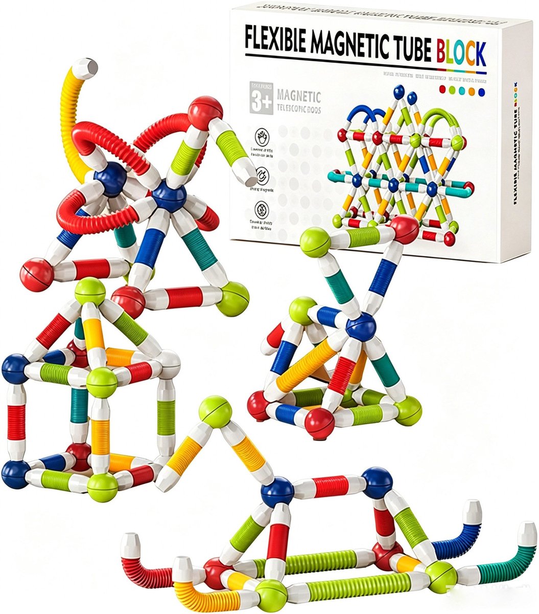 3D Magnetische Bouwstenen 85-delig - Met Opbergbox - Vanaf 3 Jaar