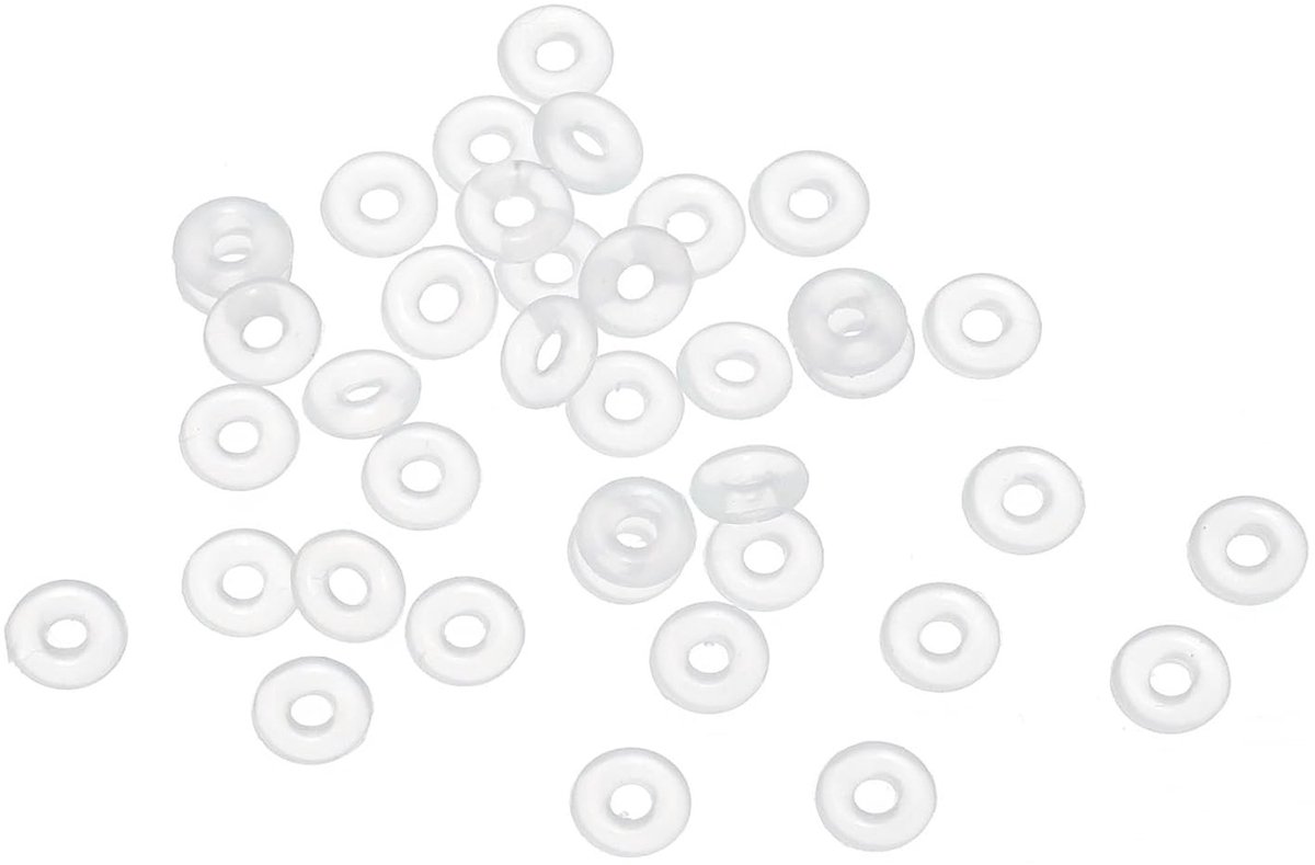 4.5mm OD x 1.5mm Breed Silicone O-Ringen, 40 Stuks VMQ Metalen Seals voor Kranen, Buizen en Reparaties, Wit
