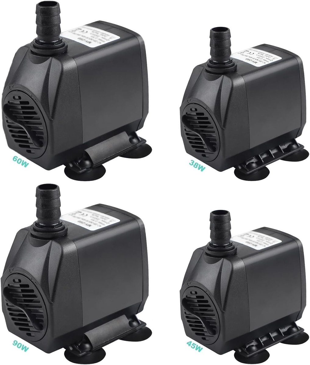 Krachtige 4500L/H Submersible Waterpomp voor Aquaria, Fonteinen en Eco Filters met 2m Kabel en Sprinklersystemen