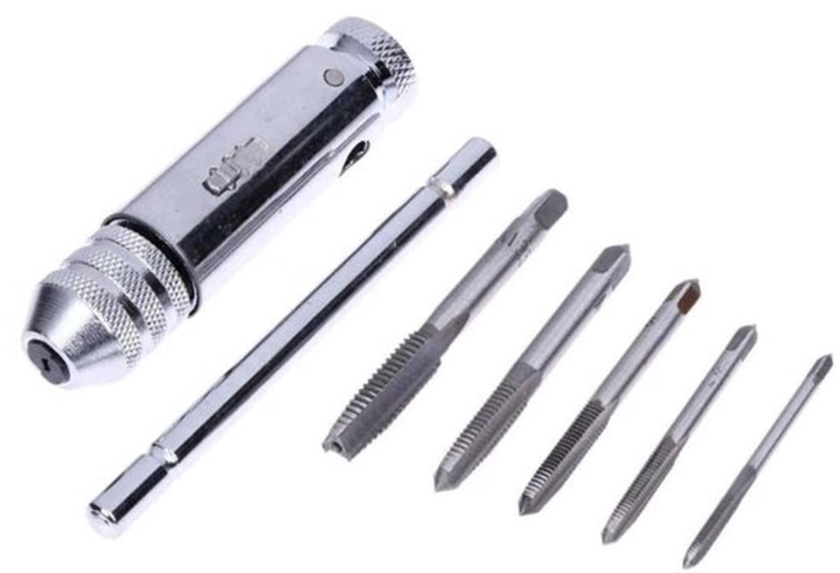 Verstelbare T-handvat Ratel Tap Houder Set met 5 Stuks