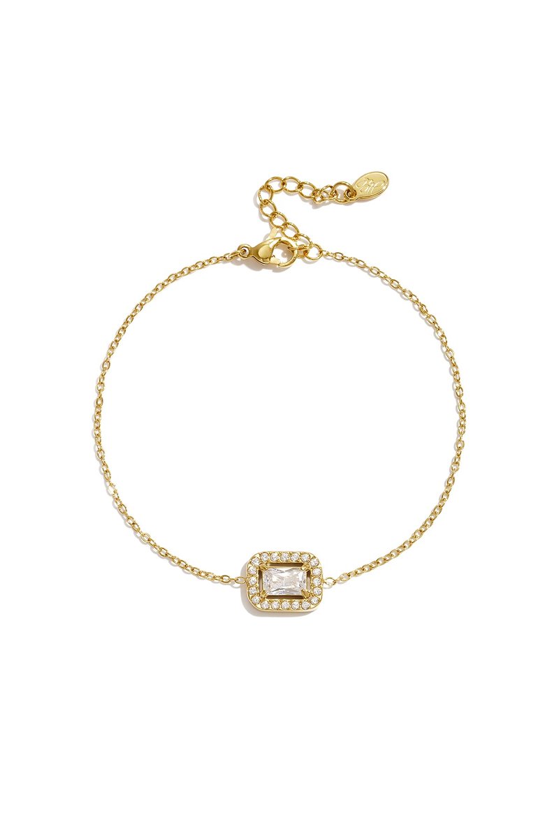 Livia - Armband - Strass - Stainless Steel - - Zilver