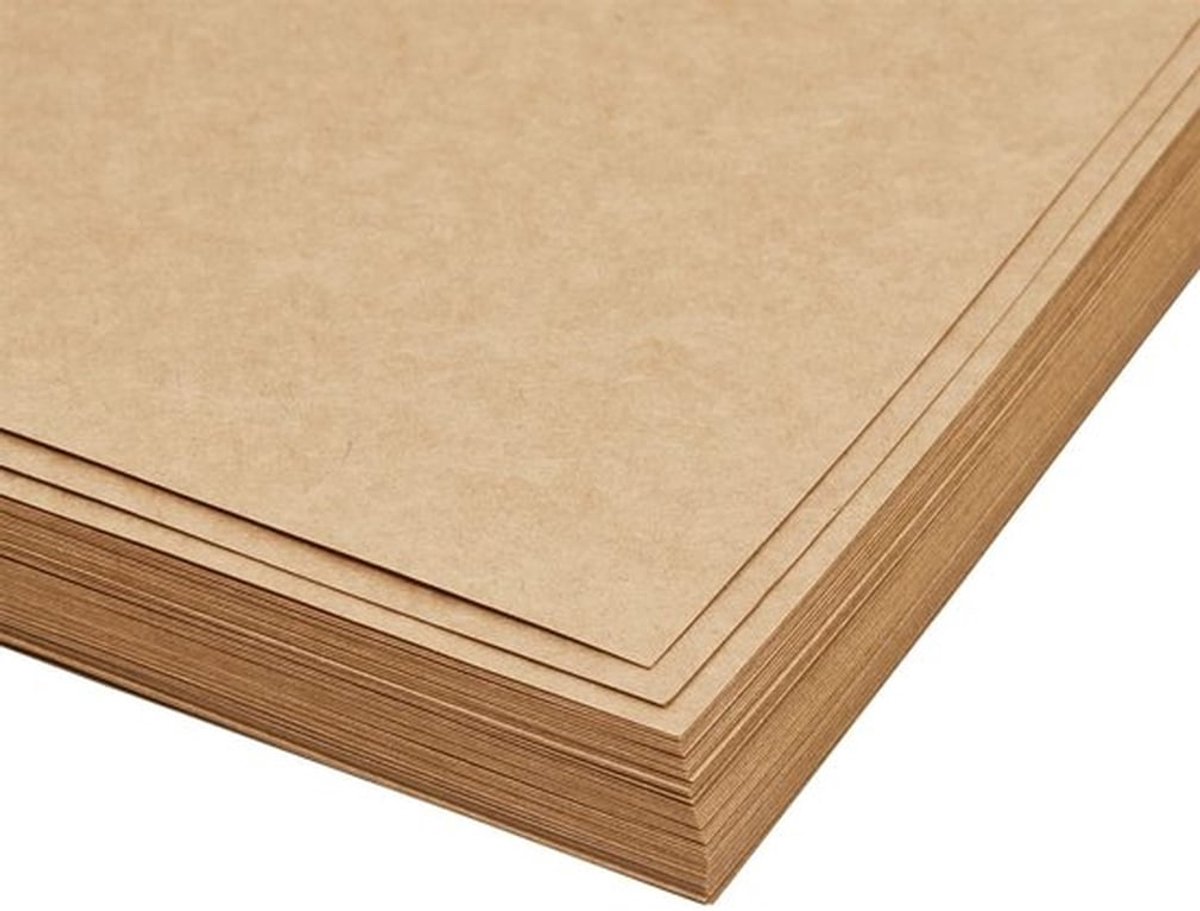 Kraftpapier 48 Stuks - Bruin Karton - 120 g/m² - 8,5 x 11 Inch - Voor Wenskaarten/Uitnodigingen - Creatieve Projecten