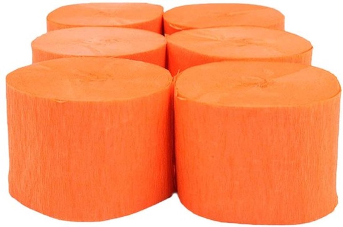 Crêpepapier 6 Rollen 4,5 cm x 25 m - Feestversiering - Streamers - Achtergrond Decoraties - Verjaardagsfeest - Bruiloft - Festivaldecoraties