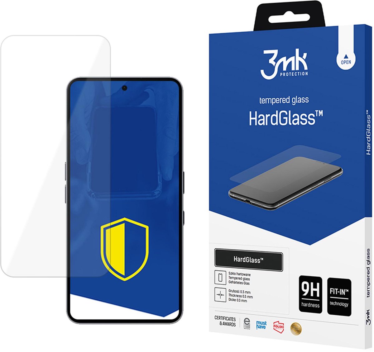 3Mk Gehard Glas, Hard Glas Voor Niets, Voor De Phone 3A Pro, 9 Uur Bescherming