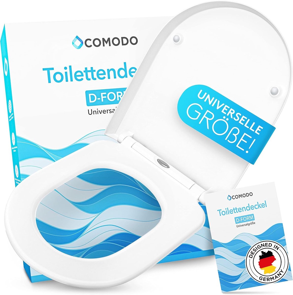 Wc-bril met softclose - Wit - D-vorm - Duroplast Antibacteriële Toiletbril met Quick Release - Universeel