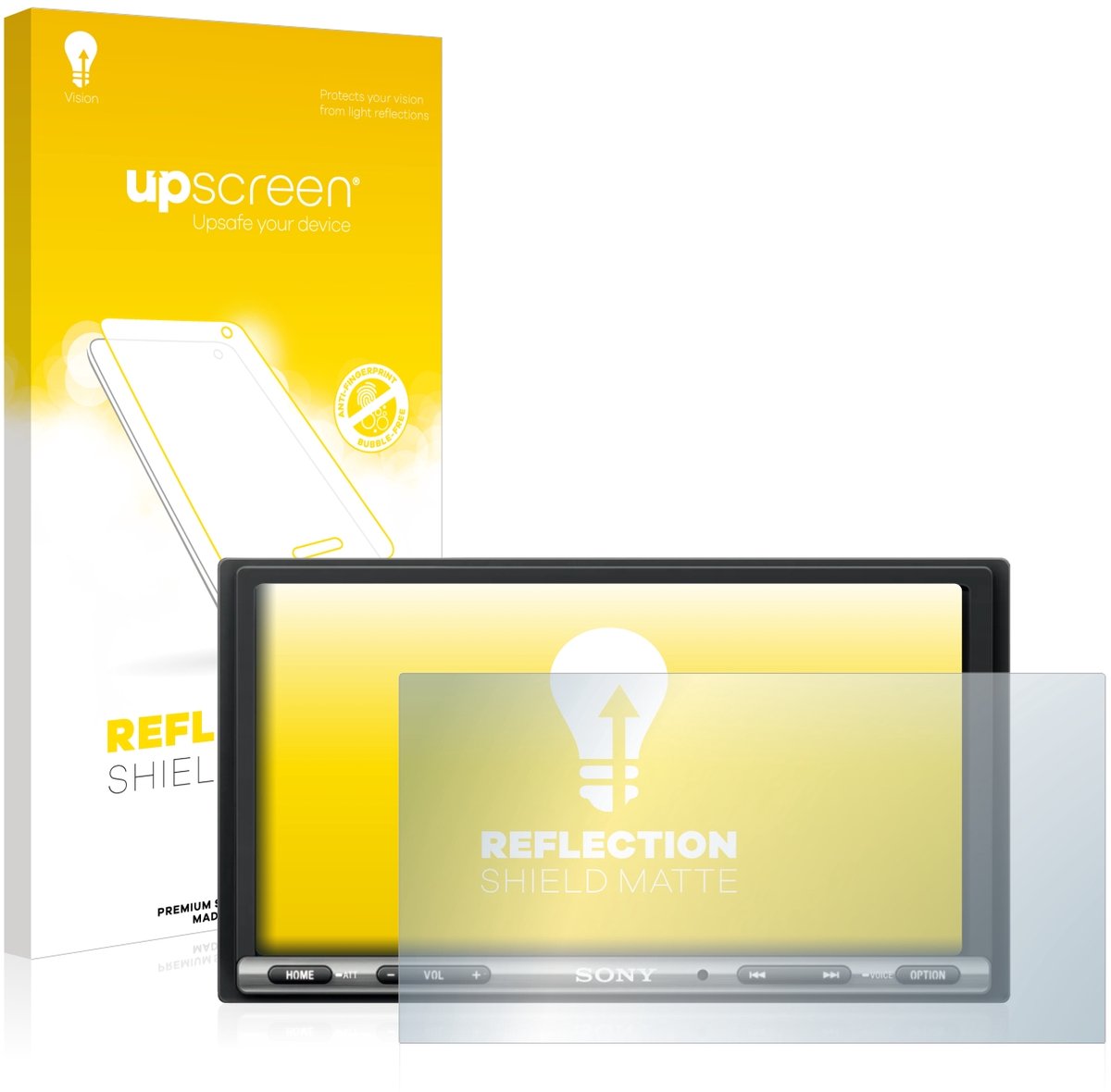 upscreen - Screenprotector voor Sony XAV-AX3005DB - Folie Beschermfolie anti glare matte